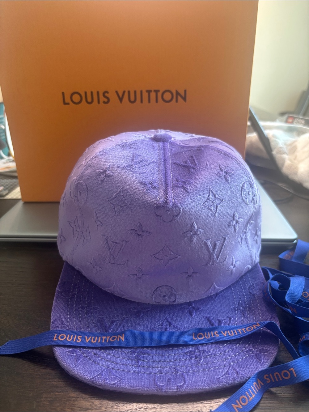 Louis Vuitton Lavender Monogram Embroidered Cap